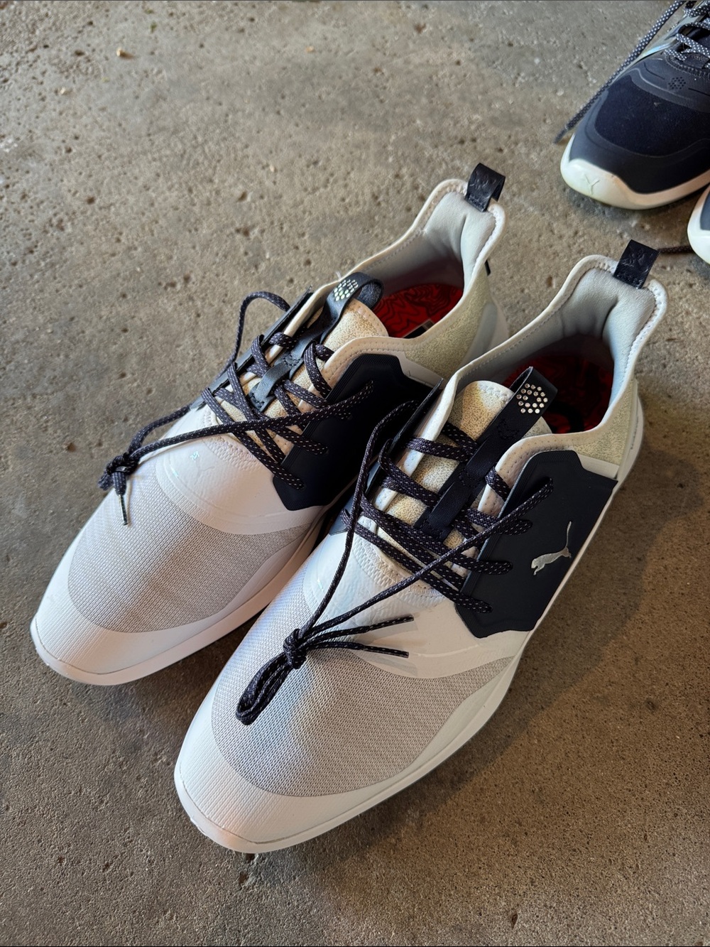 Puma Men’s Lightweight Golf Sneakers - White & Black